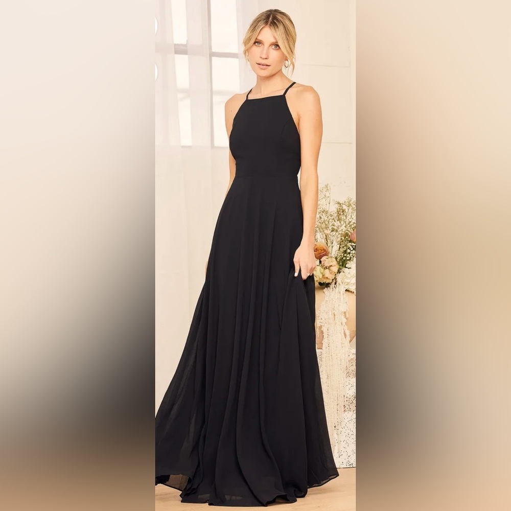 Lulus Mythical Kind of Love Black Maxi Dress